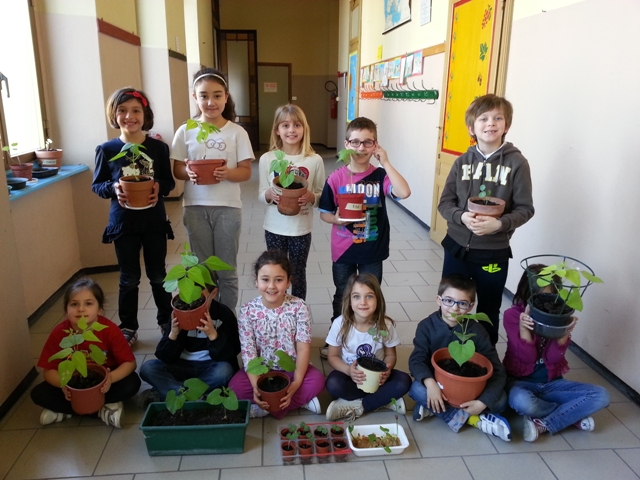 bambini e piantine